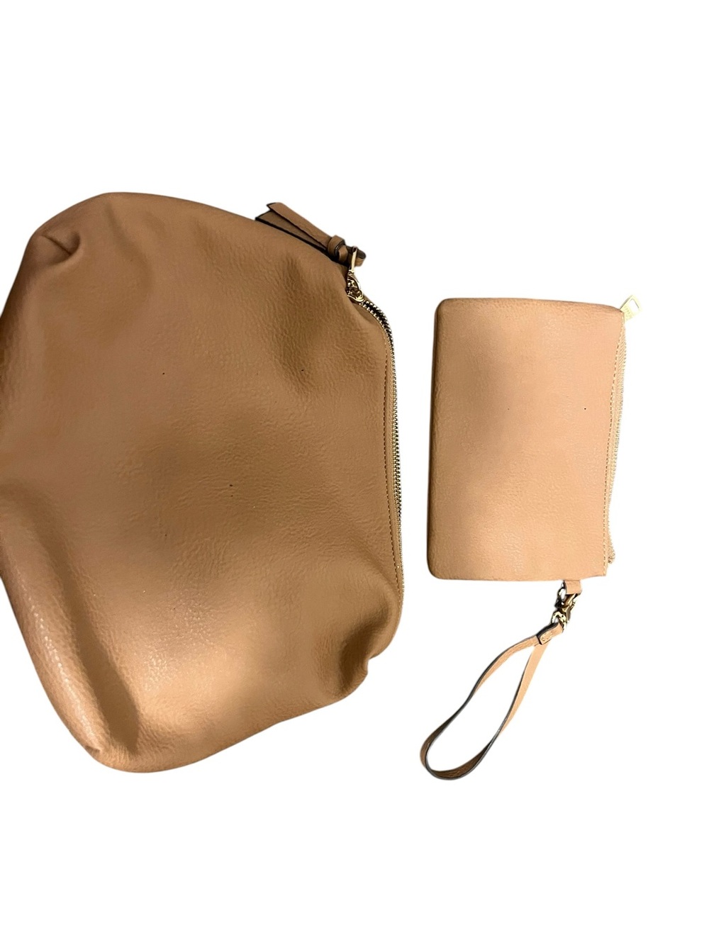 Steve Madden Tan Leather Pouch Set